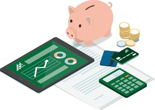 financial items illustration